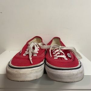 Womens Red Low top Vans.